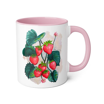 Accent Mugs, 11oz - Strawberries