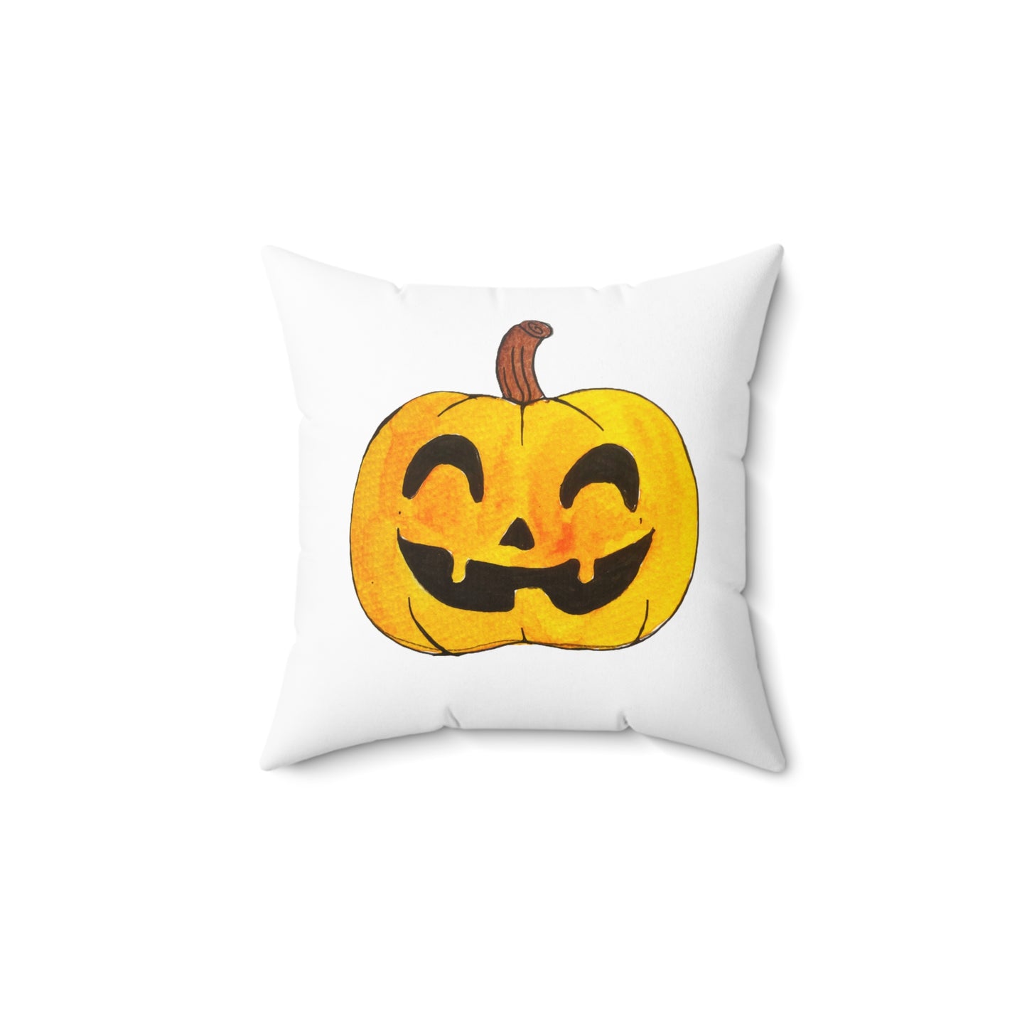 Spun Polyester Square Pillow - pumkin face