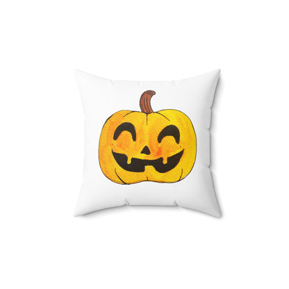 Spun Polyester Square Pillow - pumkin face