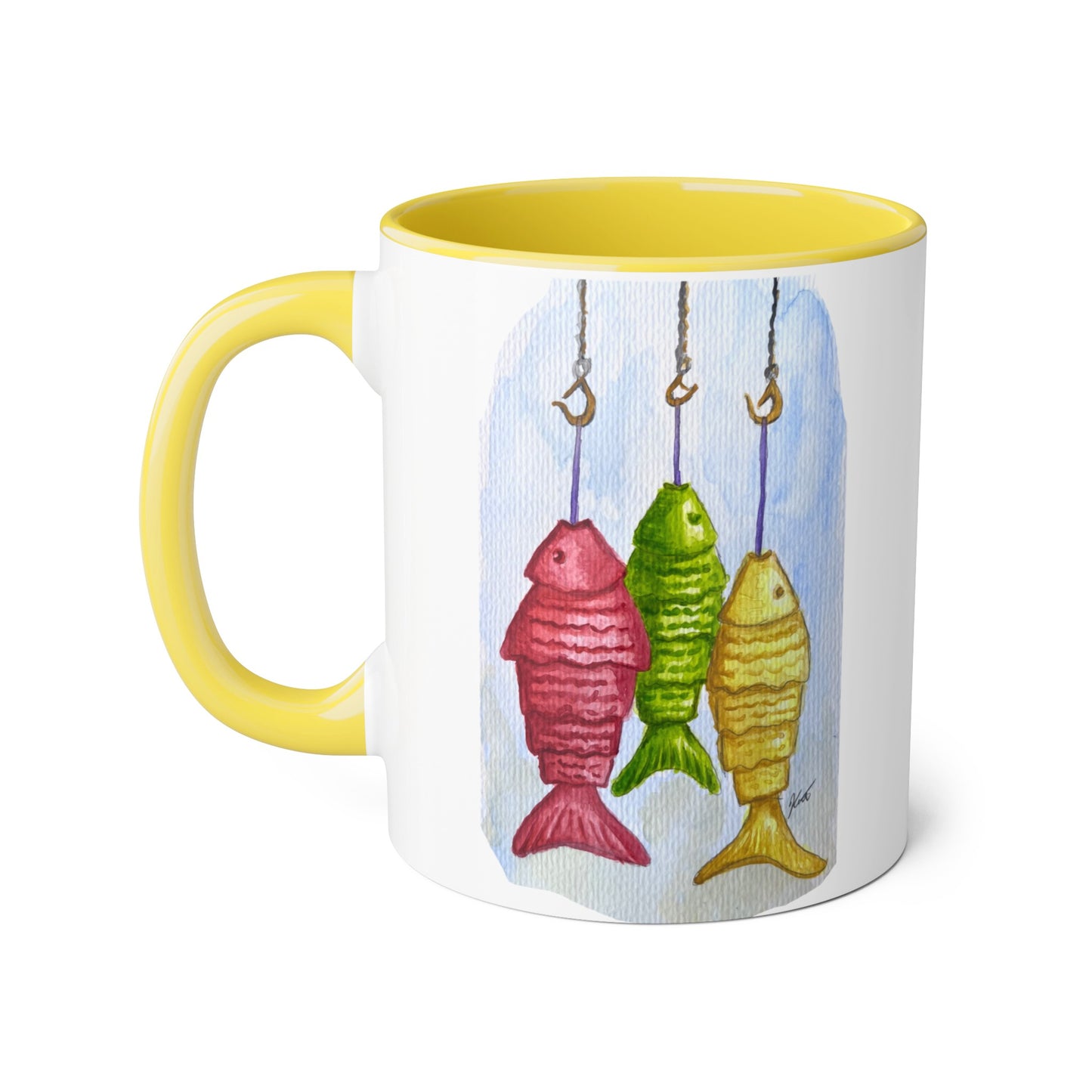 Accent Mugs, 11oz - fish hooks