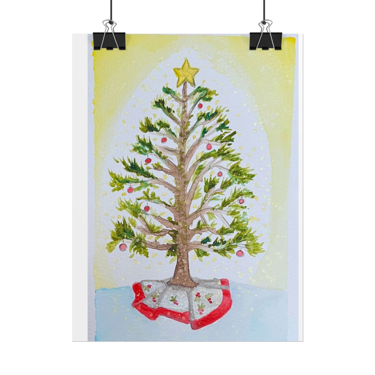 Christmas Tree Rolled Poster - Festive Holiday Decor