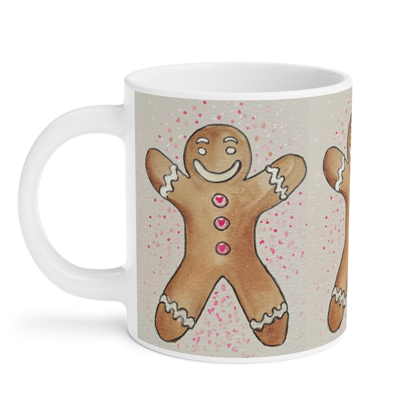 Gingerbread Man Ceramic Coffee Mug - Perfect for Holiday Cheer!