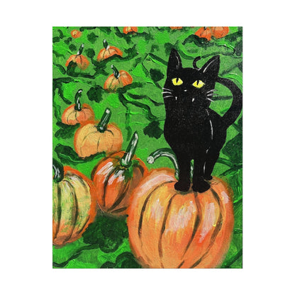 Chat et Citrouilles -Imprimé | Cat and Pumpkin