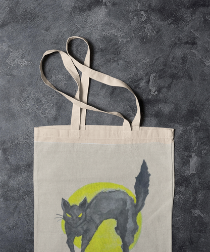 Natural Tote Bag - Cat