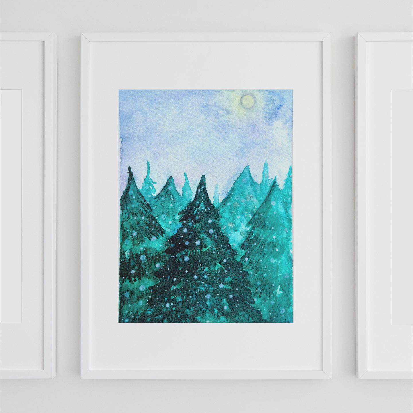 Une forêts de sapin enneigés