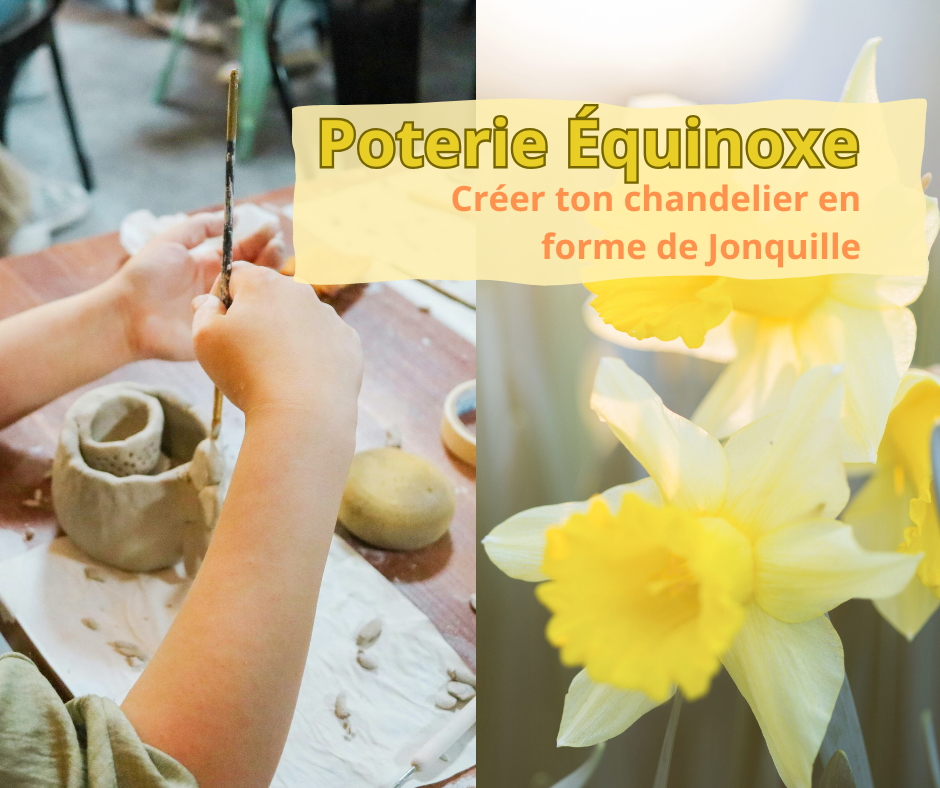 MARS | Poterie Équinoxe : Chandelier Jonquille🌼