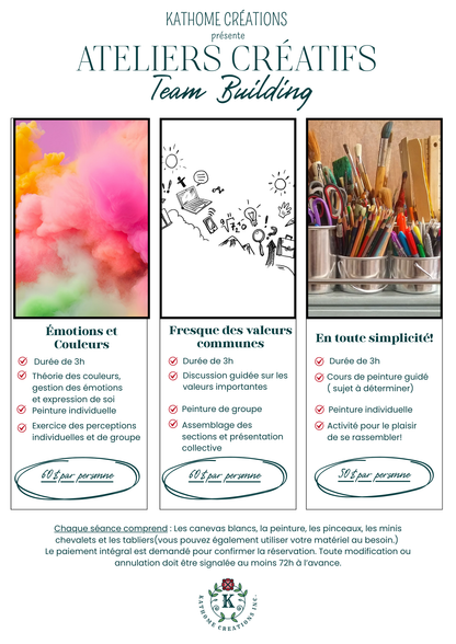 Services aux entreprises 👩‍🎨- Réservation sur demande*