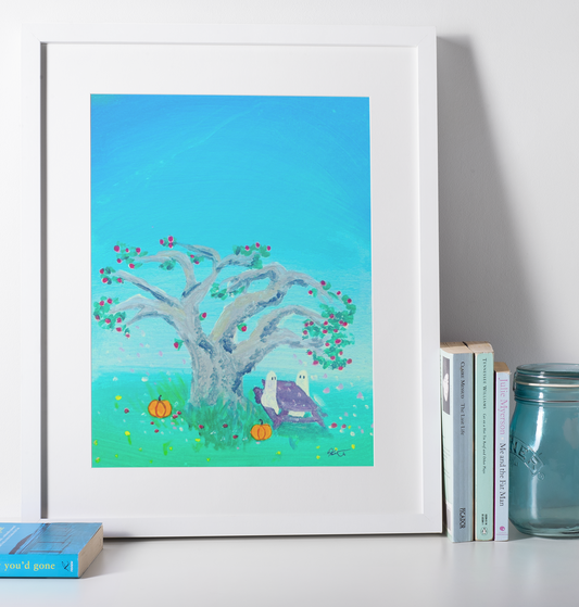 Deux Fantôme dans le verger -Imprimé | Two Ghost in the orchard