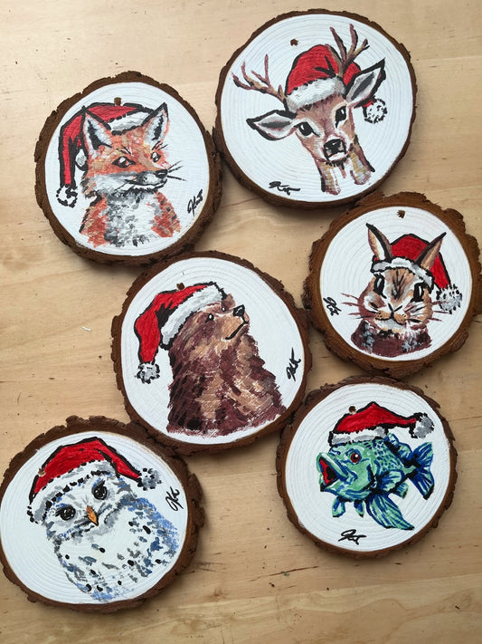 Ornements de bois Noël