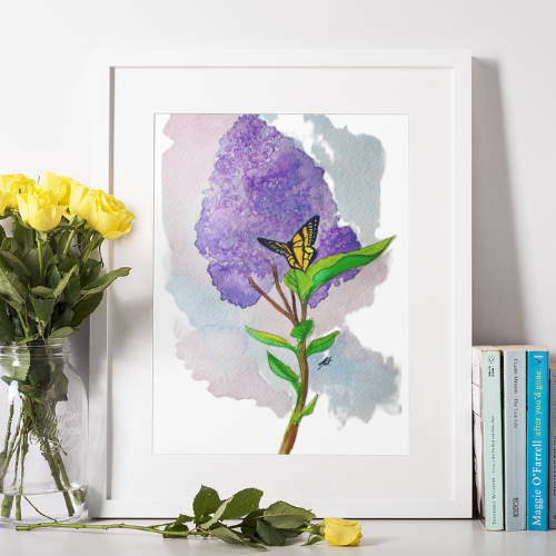 Lilas et papillon