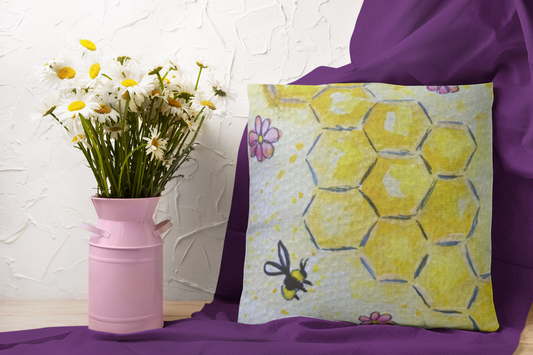 Coussin Abeilles-  Pillow Bees