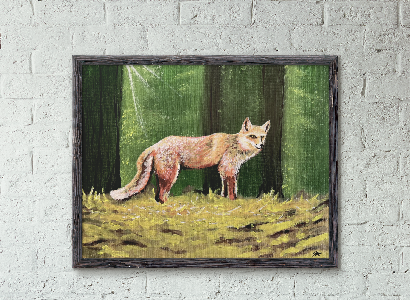 Le renard roux | The red fox - Peinture acrylique 11 x 14''
