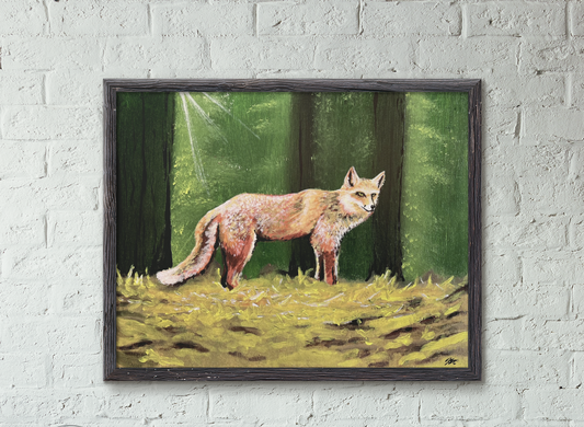 Le renard roux | The red fox - Peinture acrylique 11 x 14''