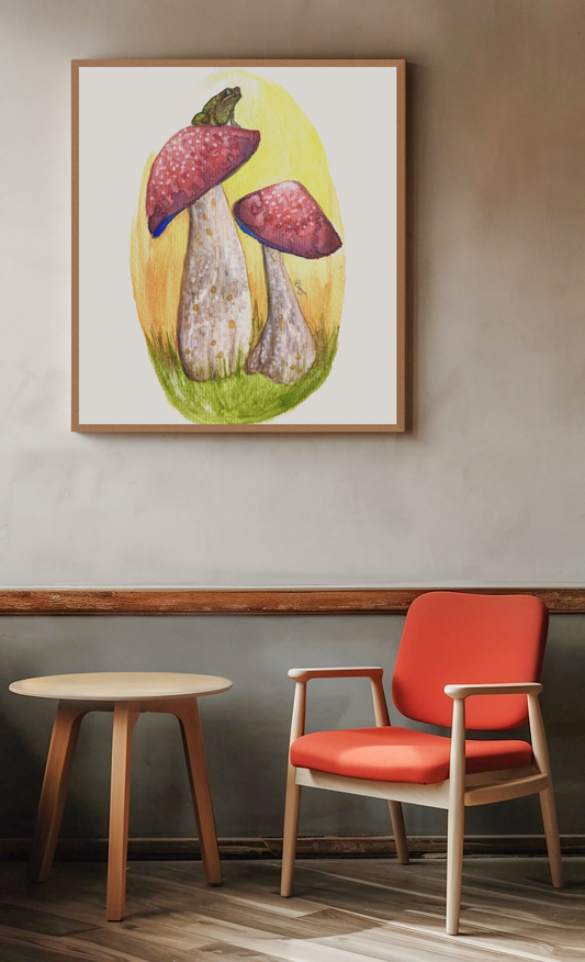 Imprimé champignon et crapeau - Print Mushroom Toad