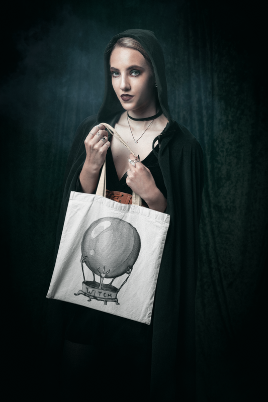 Sac boule de crystal - Tote Bag Crystal ball B&W