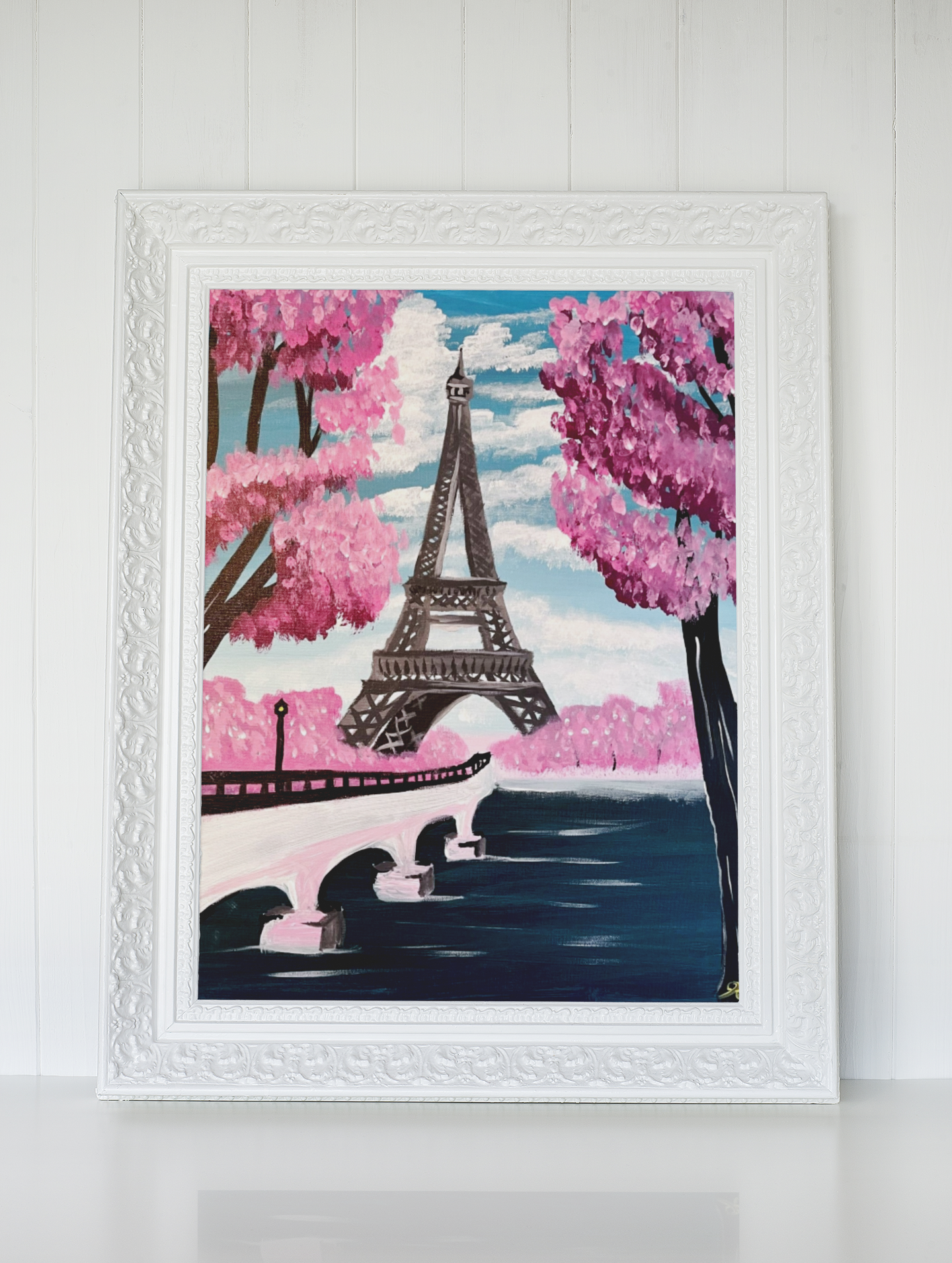 Tour Eiffel et paysage romantique