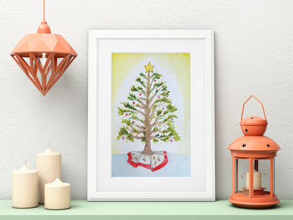 Christmas Tree Rolled Poster - Festive Holiday Decor