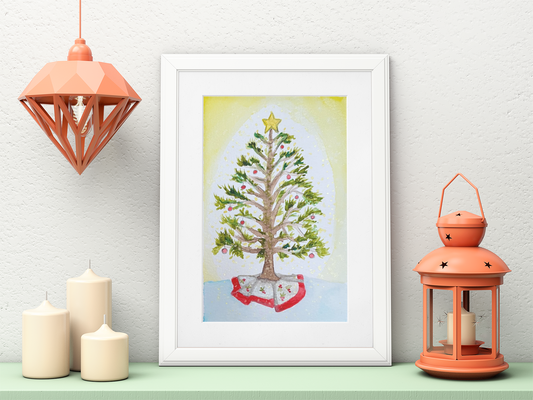 Christmas Tree Rolled Poster - Festive Holiday Decor