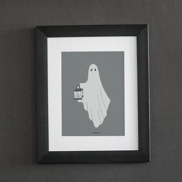 imprimé Fantôme - Ghost Print B&W